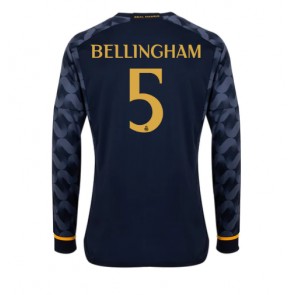 Real Madrid Jude Bellingham #5 Replika Udebanetrøje 2023-24 Langærmet